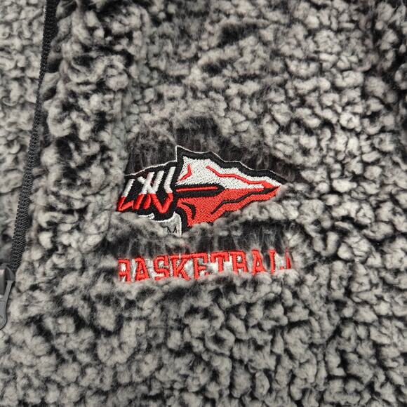 North & Acrux Teddy Bear Pull Over Embordered LHS Spear Basketball Medium Unisex - Picture 3 of 4